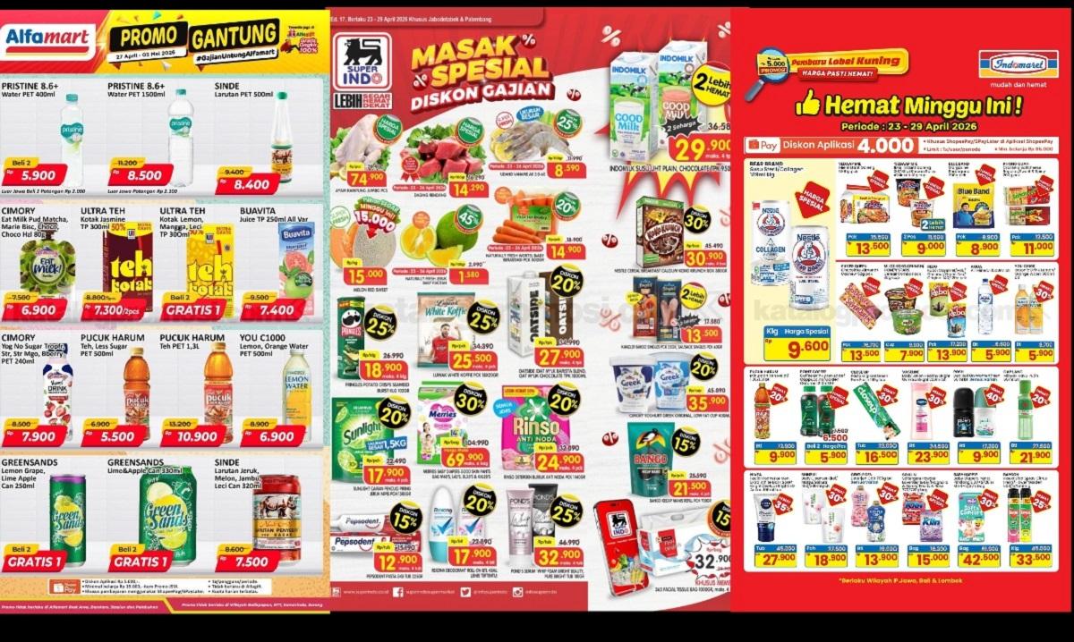 Promo Indomaret, Alfamart, dan Superindo 27 April 2026, Diskon Beragam Produk