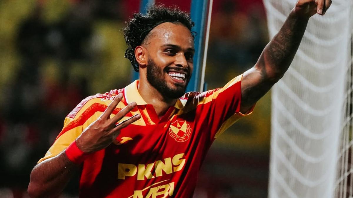 SELEBRASI - Potret selebrasi pemain Selangor FC, Chrigor Moraes di Liga Super Malaysia.