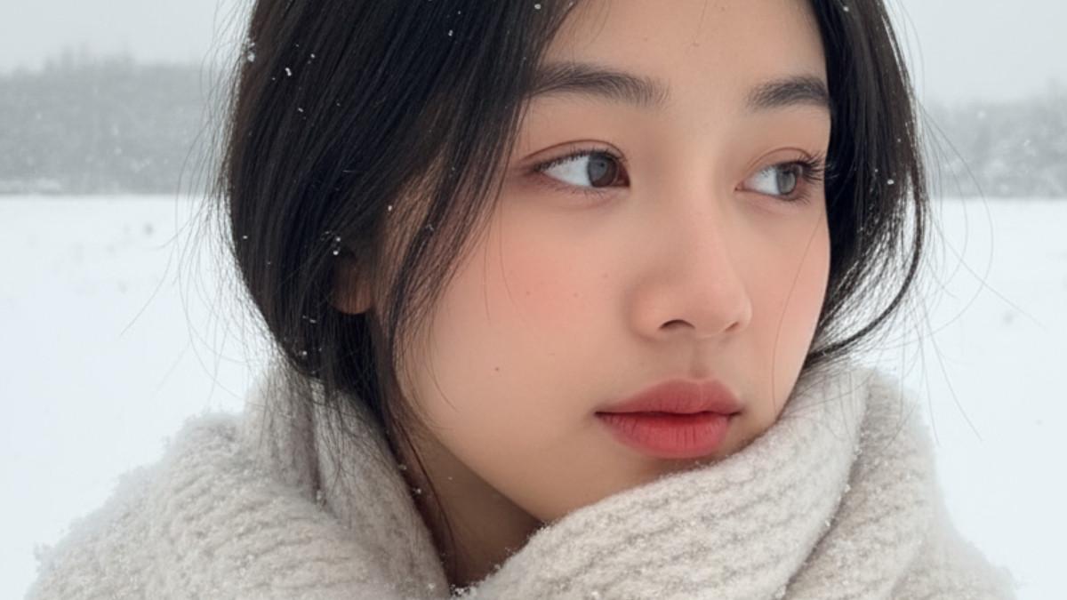 PROMPT GEMINI AI - prompt close-up di bawah salju yang terlihat anggun. Siap Menyambut Musim Salju? 3 Prompt AI Ini Bisa Ciptakan Winter Vibes di Fotomu. Dibuat oleh TribunWow.com dengan bantuan Gemini AI pada Jumat (14/11/25).