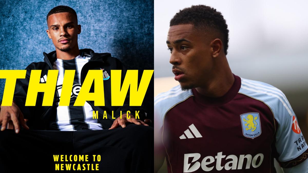 LIGA INGGRIS - Potret Malick Thiaw saat di perkenalkan ke publik oleh Newcastle, Selasa (13/8/2025) (kiri) - Potret Jacob Ramsey saat membela Aston Villa yang diunggah dalam akun Instagram pribadinya, Kamis (7/8/2025). Newcastle datangkan dua pemain baru dari Timnas Inggris dan Jerman, satu sudah resmi bergabung, Rabu (13/8/2025) Siapakah dia?