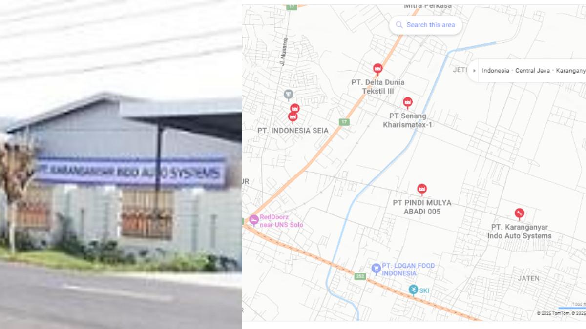 PETA -Gambar pesebaran Perusahaan di Karanganyar dan Gambar PT.Karanganyar Indo Auto System sebagai perusahaan otomotif cabang Jepang di Karanganyar, diakses pada disnakerja.com,Senin (20/10/25).Perbandingan UMK di Solo Raya 2025: Siapa yang Tertinggi?Karanganyar atau Surakarta.