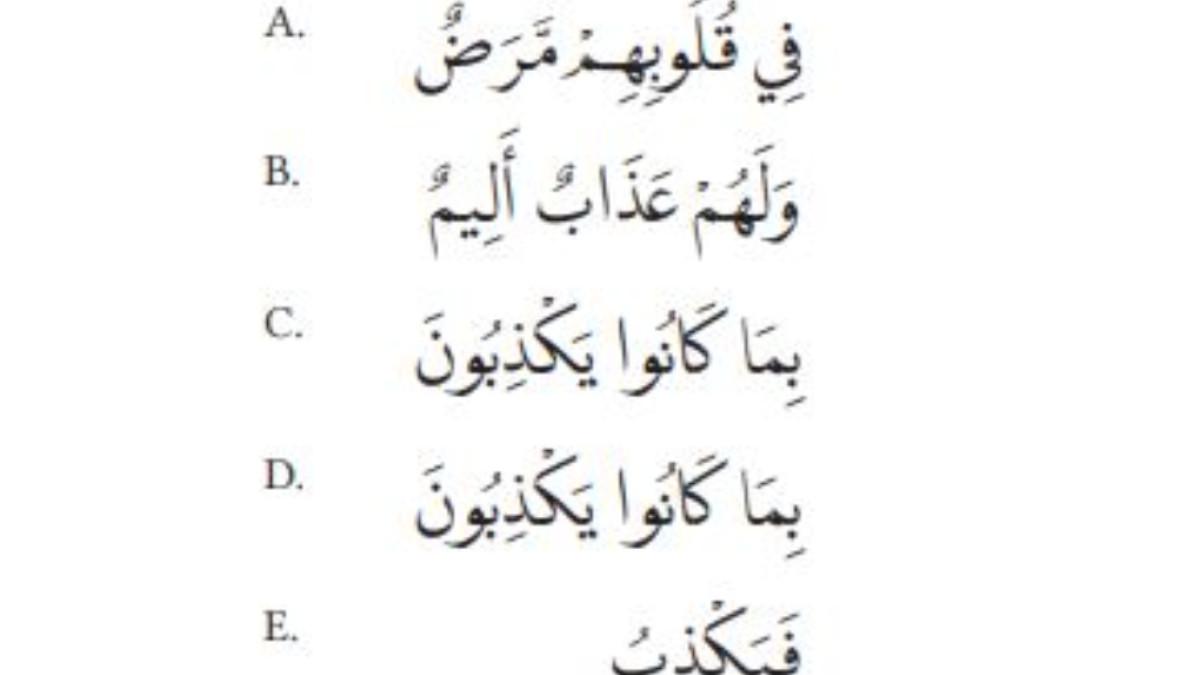 KUNCI JAWABAN - Tangkapan layar pilihan ganda ayat al-quran nomor 4, Pendidikan Agama Islam dan Budi Pekerti Kelas 12 SMA/SMK/MA, halaman 97.