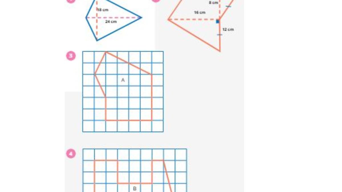 KUNCI JAWABAN - Tangkapan layar soal gabungan nomor 1-4 Uji Kompetensi Bab 5: Luas Daerah Bangun Datar diambil pada laman resmi buku.kemendikdasmen.go.id, Rabu (5/11/2025).