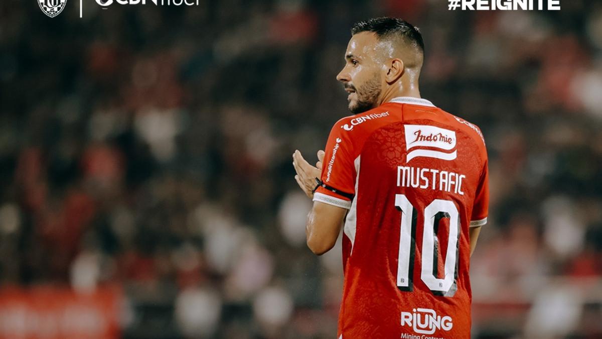 BALI UNITED VS MADURA UNITED - Pemain asing Bali United, Mirza Mustafic saat melawan Madura United dalam lanjutan pekan keempat Super League 2025/2026 di Stadion Kapten I Wayan Dipta, Gianyar, Bali pada Sabtu, 30 Agustus 2025.