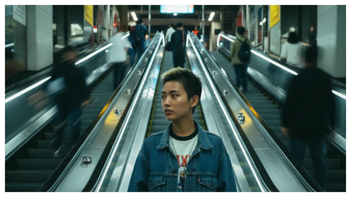 PROMPT AI CHUNGKING EXPRESS - Gambar ini dibuat dengan prompt Gemini AI, terinspirasi dari film karya Wong Kar Wai.