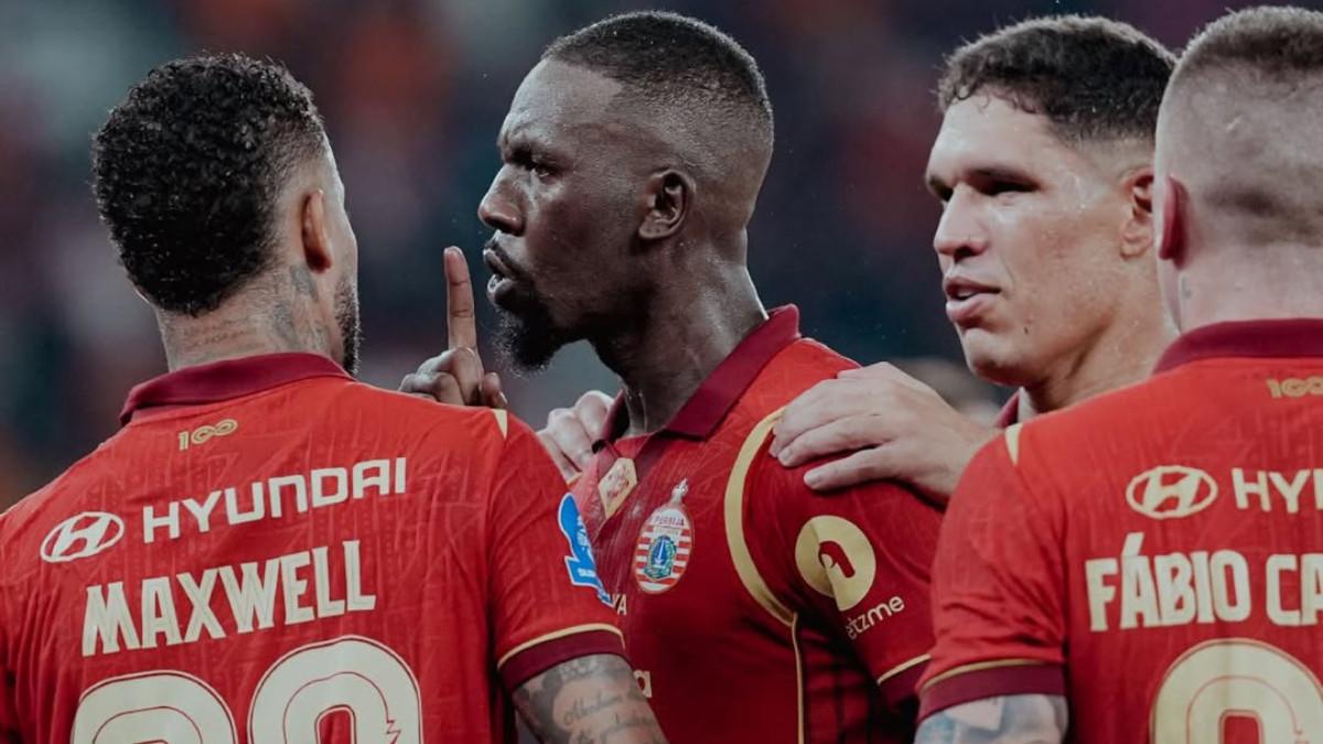 SELEBRASI PEMAIN PERSIJA JAKARTA Persija Jakarta menjamu tamunya Bhayangkara FC dalam laga lanjutan Super League 2025/2026 di Stadion Gelora Bung Karno (SUGBK), Jakarta Pusat, Senin (29/12/2025).