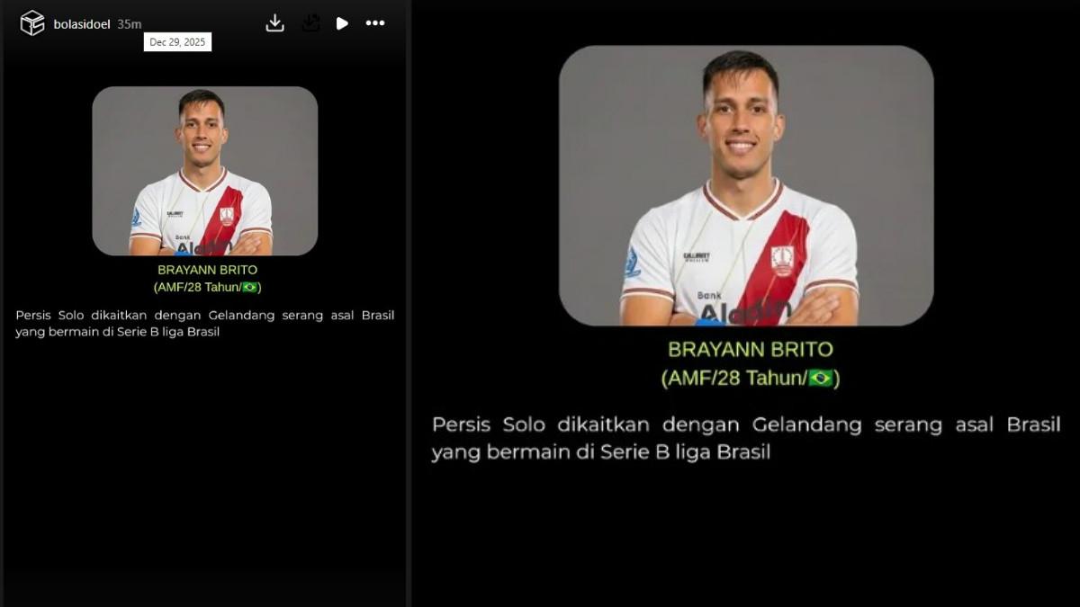 BURSA TRANSFER PERSIS SOLO - Persis Solo dikaitkan dengan gelandang serang asal Brasil, Brayann Brito.