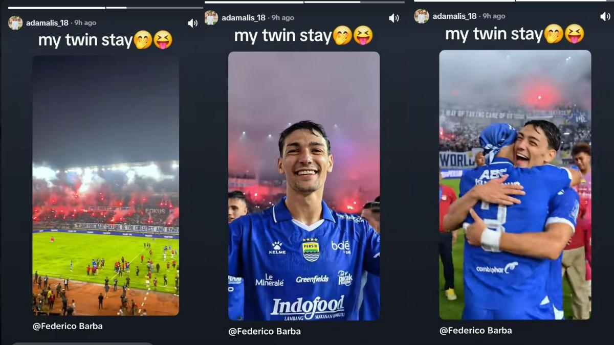 KODE PERSIB - Postingan Adam Alis yang seolah memberikan kode Federico Barba bakal stay di Persib Bandung musim depan, Kamis (28/5/2026).
