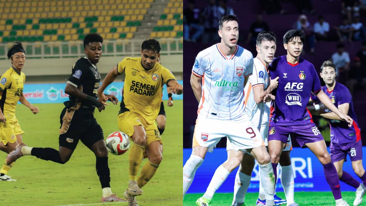 Potret Semen Padang sebelah (kiri) Vs Persik Kediri (Kanan)