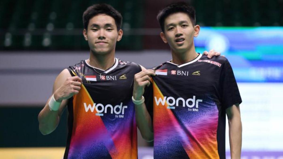 RAYMOND/JOAQUIN - Ganda putra Indonesia, Raymond Indra/Nikolaus Joaquin saat menang atas Zhi Yi Chen/Presley Smith (Amerika) dalam babak semifinal Korea Masters 2025 di Iksan City, pada 8 November 2025. Jadwal hari pertama Australia Open 2025 mempertandingkan babak kualifikasi dan 32 besar, empat wakil Indonesia main termasuk Raymond/Joaquin, Selasa (18/11/2025).