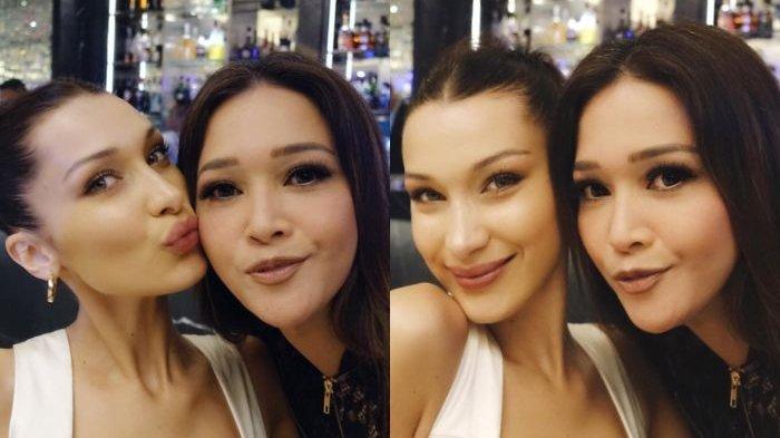 Maia Estianty Pamer Foto Makan Nasi Bungkus Bareng Supermodel Dunia Bella Hadid