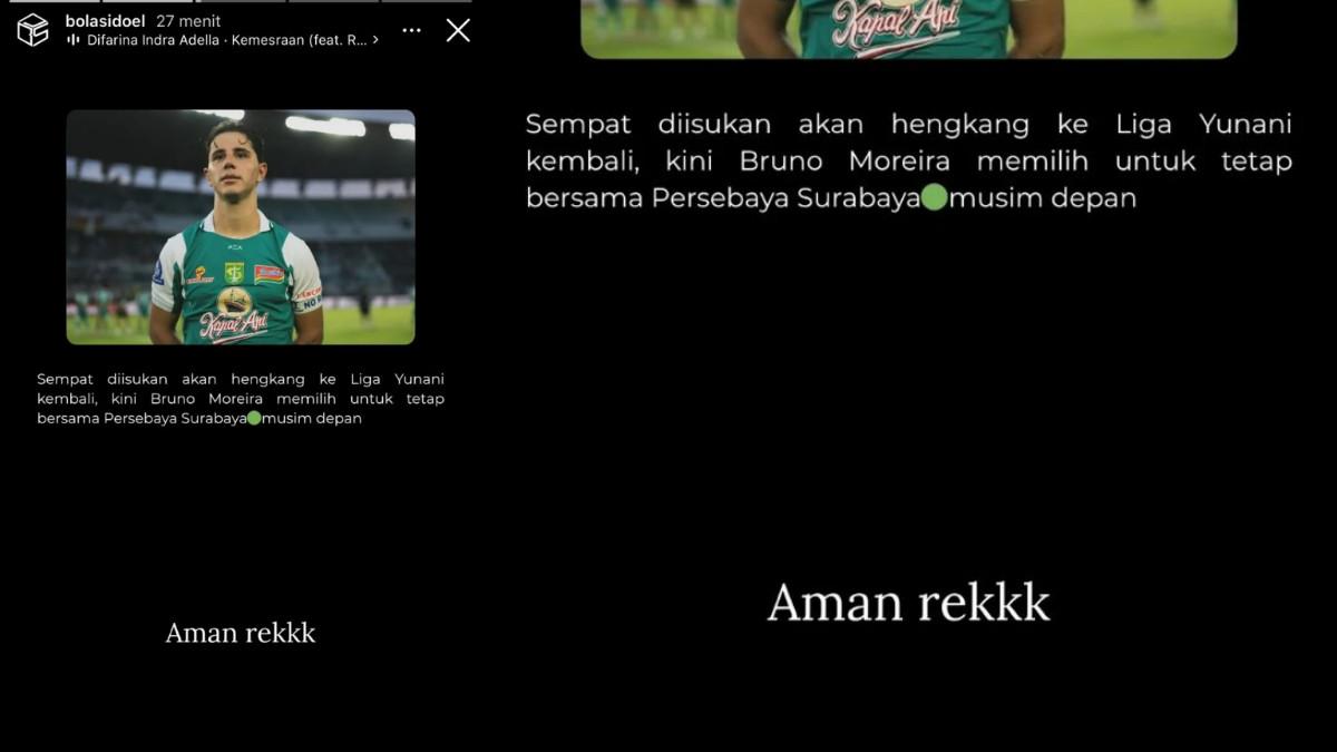 BURSA TRANSFER PERSEBAYA SURABAYA - Bruno Moreira kabarnya akan bertahan di Persebaya Surabaya.