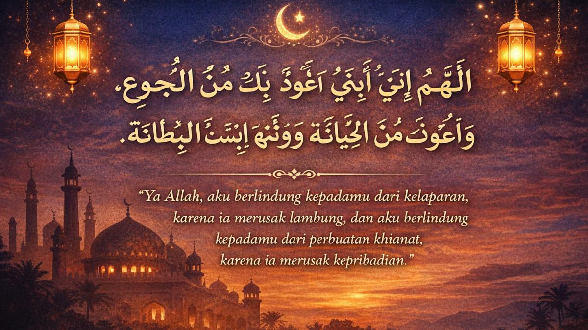 DOA - Doa menahan lapar dan haus saat puasa.