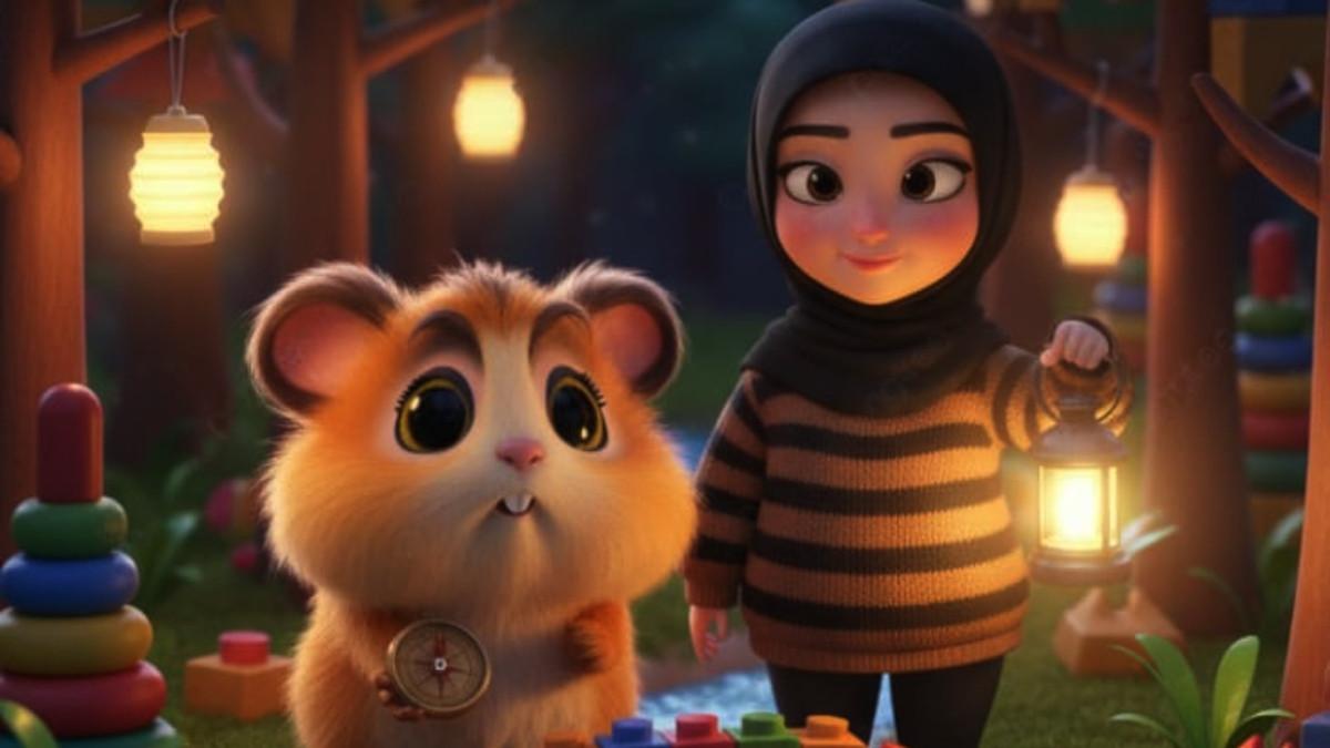 PROMPT GEMINI AI- Gambar ilustrasi prompt gemini ai tema Ekspedisi Malam di Hutan Mainan, dibuat dengan bantuan AI (gemini), diolah oleh TribunWow pada Kamis ( 30/10/25).