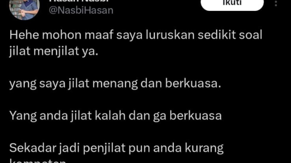 HASAN NASBI - Hasan Nasbi klarifikasi pernyataan jadi penjilat Prabowo, Rabu (1/10/2025).