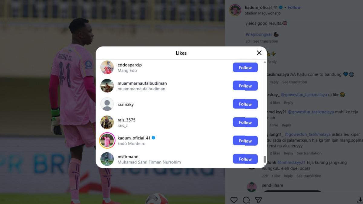 BURSA TRANSFER SUPER LEAGUE - Kiper PSBS Biak, Kadu menyukai komentar Bobotoh yang merayunya untuk gabung Persib Bandung di bursa transfer putaran kedua musim 2025/2026.