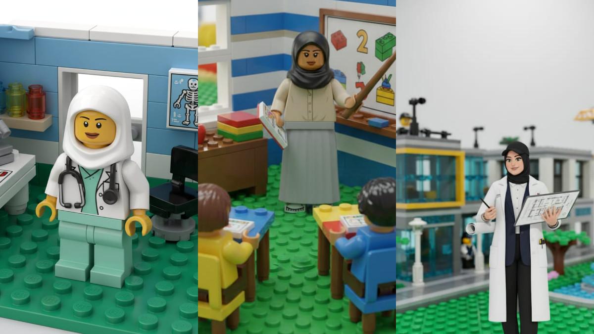 PROMPT GEMINI AI-Hasil Ubah foto jadi miniatur lego dunia profesimu.Prompt Arsitek Lego World,Dokter Lego Hospital dan Guru Lego.