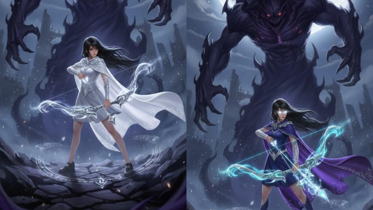 PROMPT GEMINI AI-Ilustrasi prompt gemini AI Tema Legenda Penembak Cahaya dan Penjaga Bulan Melawan Monster Bayangan  ,dibuat dengan bantuan AI(Gemini AI),diolah dari foto Tribunwow.com pada Senin(20/10/25).Transformasi Jadi Tokoh Heroik Fantasi dengan Gemini AI: Ciptakan Sosok Penjaga Bulan yang Melawan Monster.