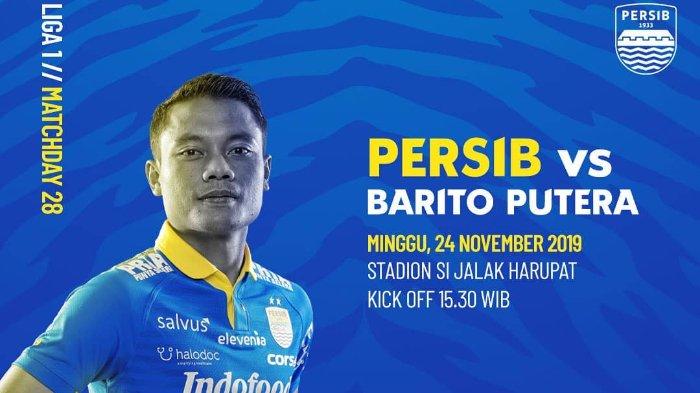 VIDEO Link Live Streaming Liga 1 2019 Persib Bandung Vs Barito Putera Pukul 15.30 WIB, Tonton di HP
