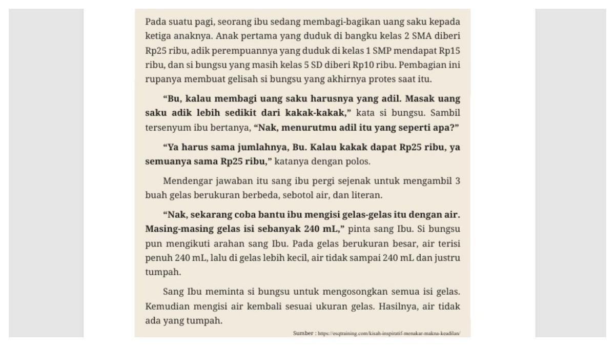 KUNCI JAWABAN-Gambar soal  Uji kompetensi Bab 2 Pendidikan Pancasila Halaman 61.Soal nomor 2.