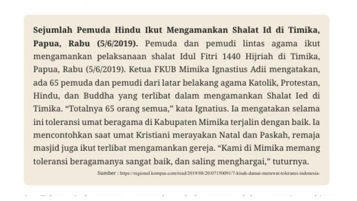KUNCI JAWABAN-Gambar soal  Uji kompetensi Bab 2 Pendidikan Pancasila Halaman 61.Soal nomor 3.