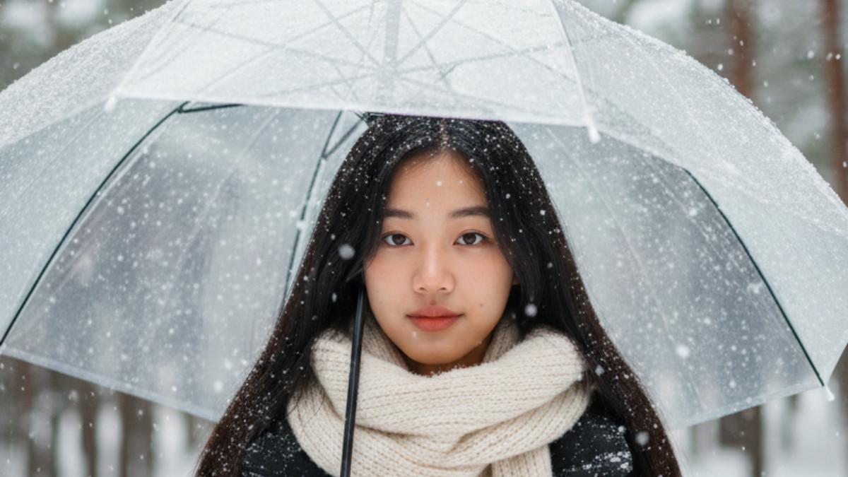 PROMPT GEMINI AI - tetap nampak ayu di tengah hujan salju. Siap Menyambut Musim Salju? 3 Prompt AI Ini Bisa Ciptakan Winter Vibes di Fotomu. Dibuat oleh TribunWow.com dengan bantuan Gemini AI pada Jumat (14/11/25).