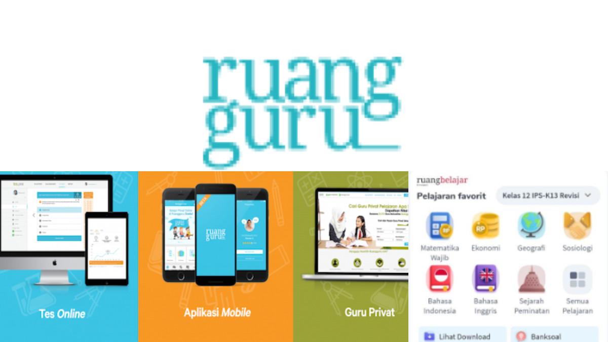 RUANG GURU-Gambar ruangguru apps,fitur dan menu  pembelajaran diakses pada ruangguru.sch.id,Kamis (16/10/25).