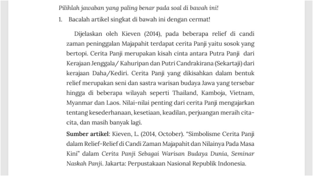 SOAL NOMOR 1-Bacaan soal nomor 1 pilihan ganda evaluasi Tema 1 Sejarah diakses pada buku.kemendikdasmen.go.i,Rabu(15/10/25).Kunci Jawaban Evaluasi Tema 1 Sejarah Kelas 10 Kurikulum Merdeka Halaman 75.