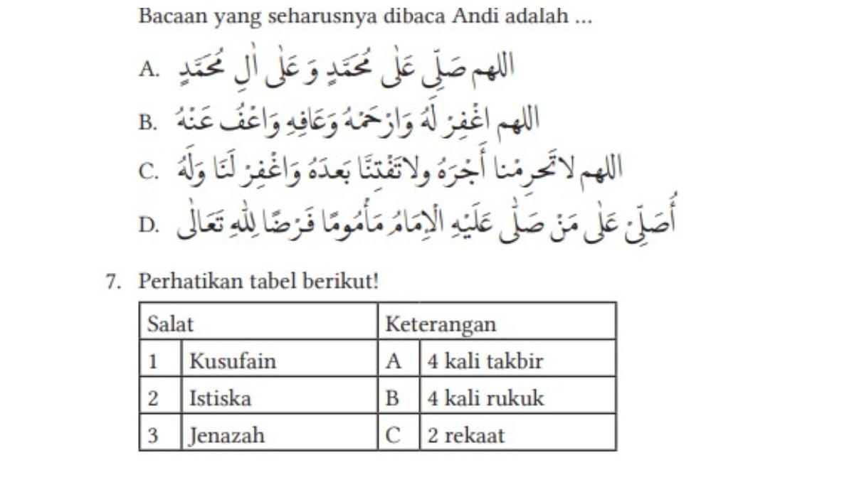 KUNCI JAWABAN - SOAL NO 6 dan 7