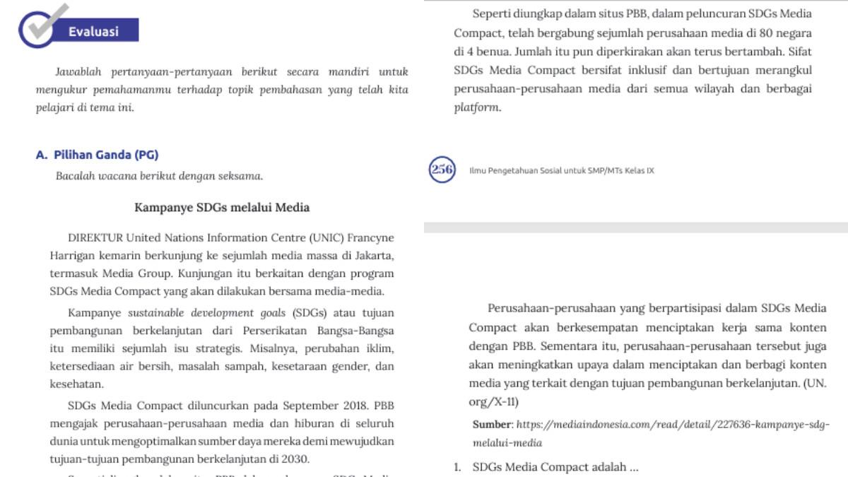 SOAL NOMOR 1-Tampilan bacaan soal nomor 1 pilihan ganda uji kompetensi tema 4 pada IPS kelas 9.Diakses pada buku.kemendikdasmen.go.id Selasa(14/10/25). Kunci Jawaban Uji kompetensi Tema 4 Ilmu Pengetahuan Sosial Kelas 9 Kurikulum Merdeka Halaman 256.