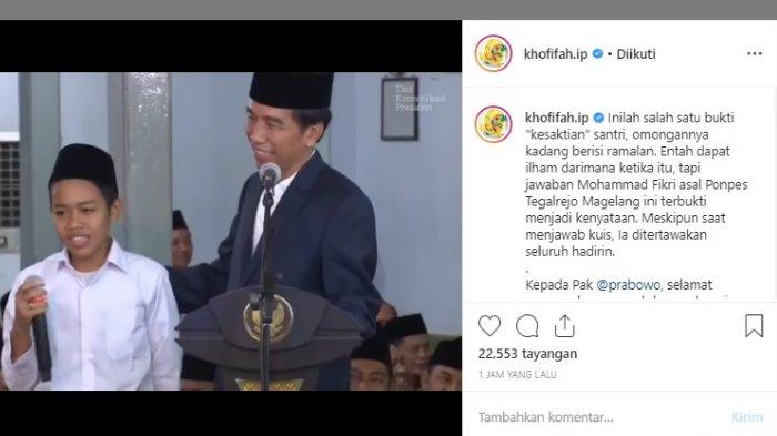 Unggahan Khofifah beri selamat untuk Prabowo yang jadi menteri pertahanan