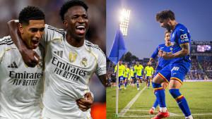 Foto-pemain-Real-Madrid-saat-berselebrasi-kiri-dan-foto-pemain-Getafe-saat-berselebrasi-kanan.jpg