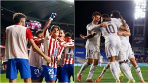 Foto-skuad-Atletico-Madrid-kiri-dan-foto-skuad-Real-Madrid-kanan.jpg