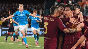Foto-skuad-Napoli-kana-dan-foto-skuad-AS-Roma-kanan.jpg