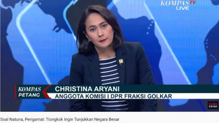 Tanggapi Konflik Indonesia-China di Natuna, Christina Aryani Sebut Tidak akan Terjadi Perang