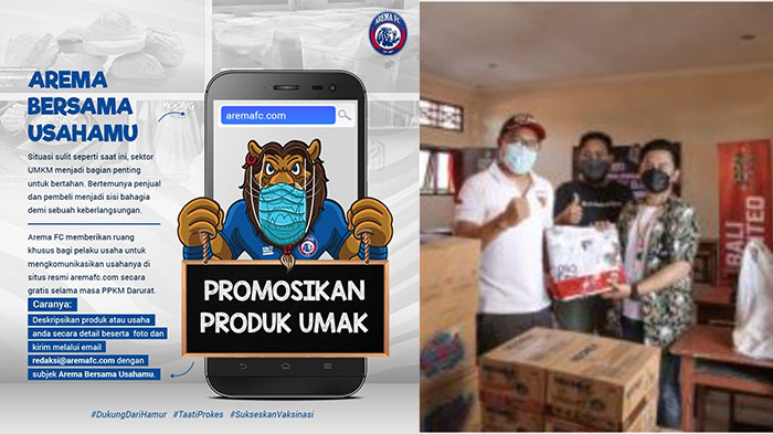 Aksi Sosial Arema FC dan Bali United di Masa Pandemi: Dari Bantu UMKM hingga Bagi Ribuan Masker