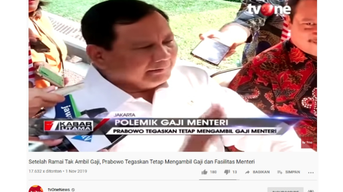 Bantahan Prabowo Subianto setelah Ramai Disebut Tak Ambil Gaji, Akui Justru Tak Tahu Menahu