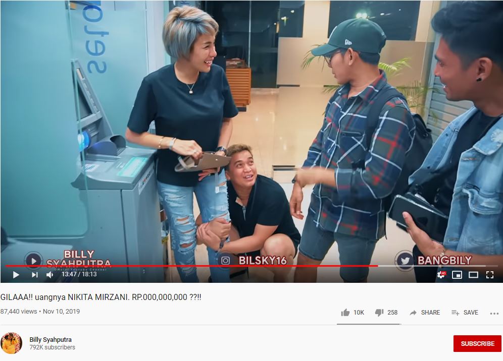 Minta Nikita Mirzani Tunjukkan Isi ATM, Setelah Tahu Isinya Billy Syahputra Merengek Minta Uang