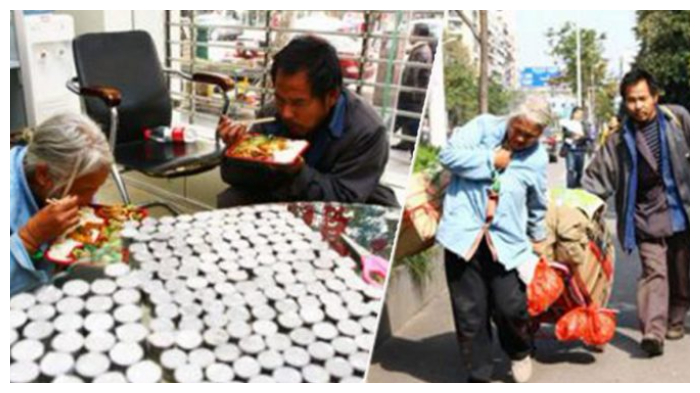 Bikin Trenyuh! Kisah Pria Buta & Istrinya Mengemis Demi Biaya Sekolah sang Anak