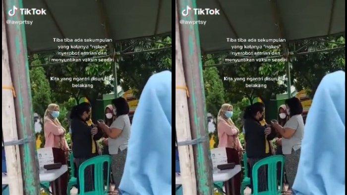 Fakta Viral Wanita Serobot Antrean Vaksinasi, Ternyata Seorang Dokter Paksa Anaknya yang Takut Jarum