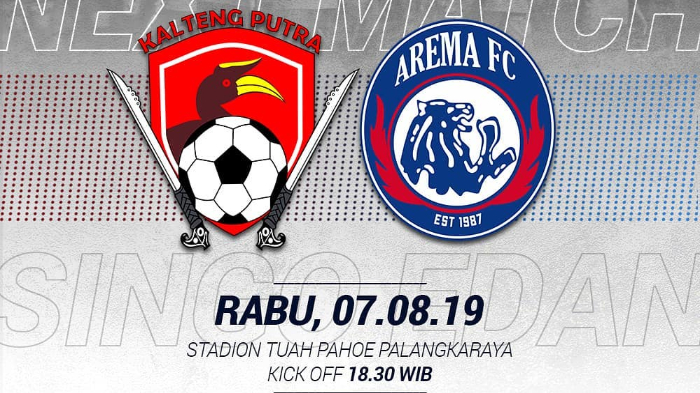 Link Live Streaming Laga Kalteng Putra Vs Arema FC di Liga 1 2019, Pukul 18.30 WIB
