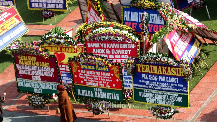 Seperti Festival Gratis, Ahok Tak Ingin Larang Warga Kirim Bunga