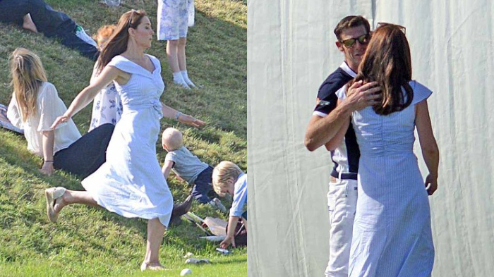Bukan Pangeran William, Kate Middleton Berlari & Beri Pelukan untuk Pria Ini saat Pertandingan Polo