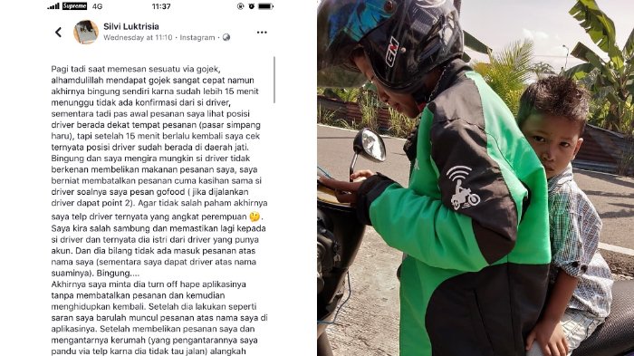 Istri Gantikan Suami yang Sakit jadi Driver Ojol, Customer pun Terharu karena Perjuangannya