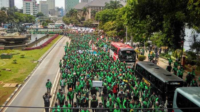 Tuntut Hak Sama Seperti Taksi Online, Ojek Online 'Bersatu'