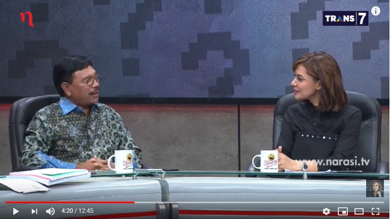 Debat dengan Najwa Shihab soal Perppu KPK, Johnny G Plate: Kita Perlu Berhati-hati Urus Negara Ini