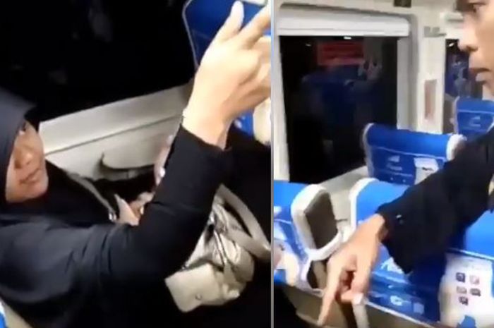 Viral, Seorang Wanita Mengaku Sebagai Teman Teroris dan Menantang Petugas Polisi di Kereta Api