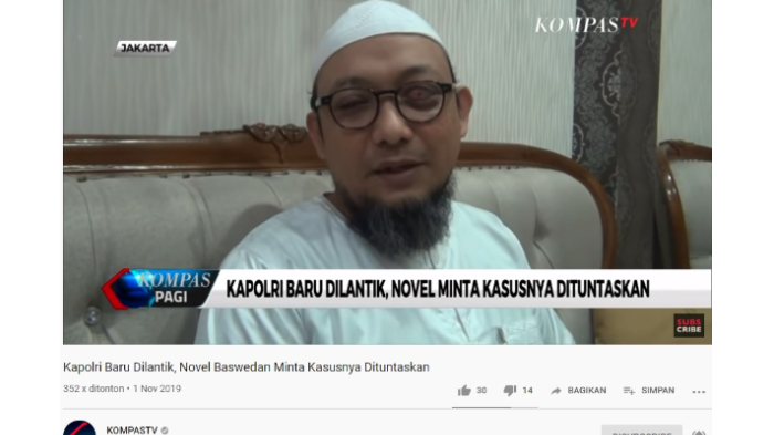 Permintaan Novel Baswedan setelah Idham Azis Jadi Kapolri: Kapan Ditangkapnya, Ini Sudah 2,5 Tahun