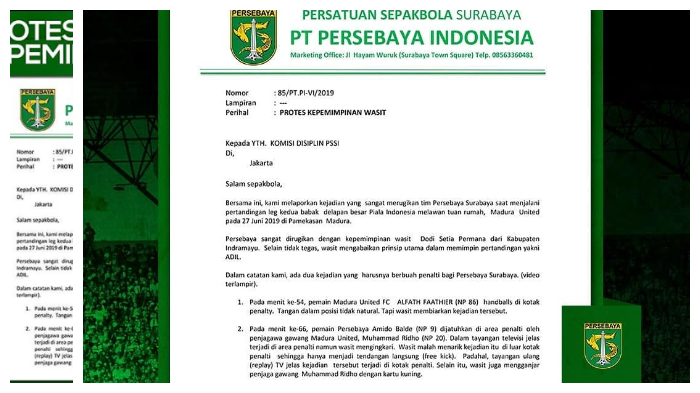 Lihat Video Dua Keputusan Wasit Kontroversial, Persebaya Surabaya Resmi Ajukan Protes ke PSSI