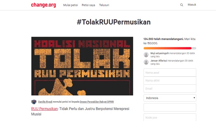 Deretan Penyanyi hingga Grup Band yang Menggaungkan Tagar Tolak RUU Permusikkan